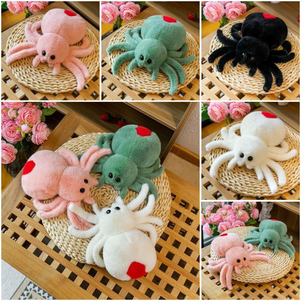 Mmluck Đồ chơi nhồi bông Hình Nhện Đen 25cm Cho halloween