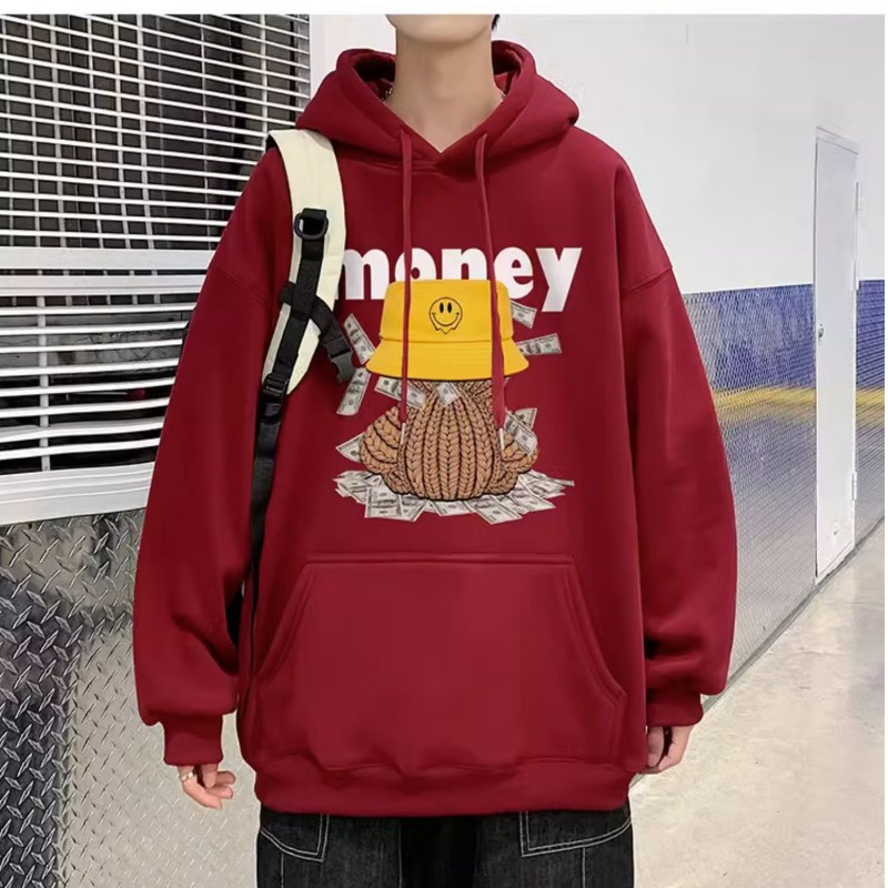 Áo hoodie cotton Nhung Dày Dặn Tay Dài In Họa Tiết Mặt Cười Vui Nhộn Thời Trang Cho Cặp Đôi size m-5xl