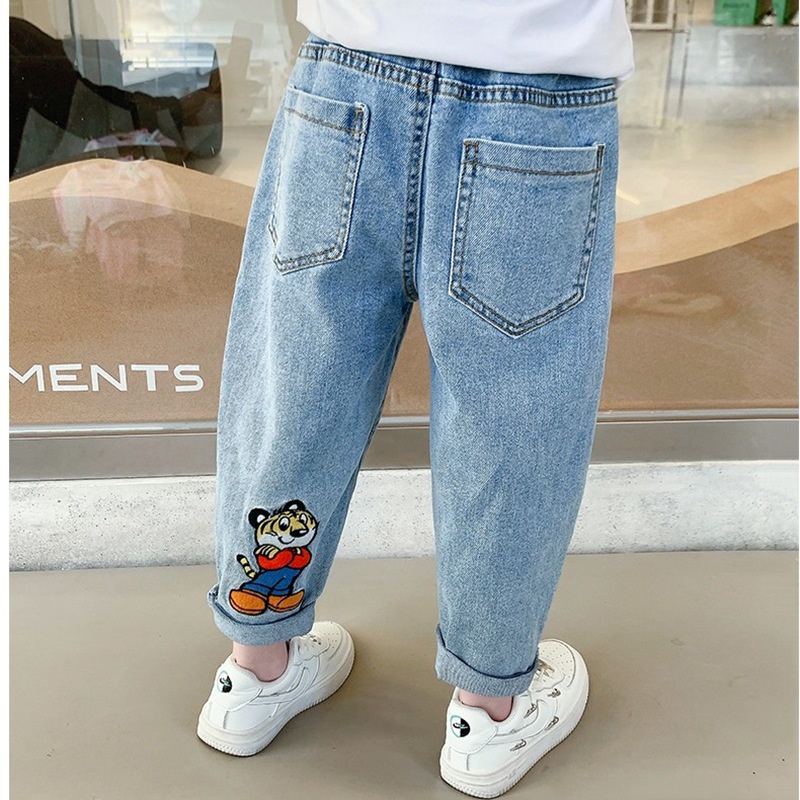 Quần Jean Dài 90-140cm Thời Trang Xuân Thu Cho Bé Gái