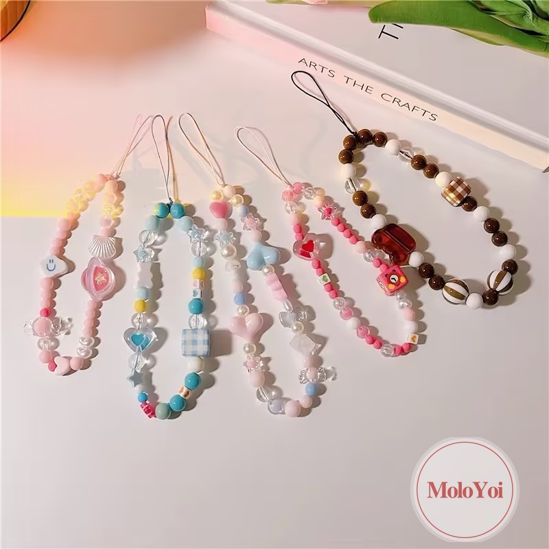 Hoạt Hình Vòng Tay Chuỗi Ngọc Trai acrylic Hình Gấu Nhiều Màu Dễ Thương Cho Nữ
