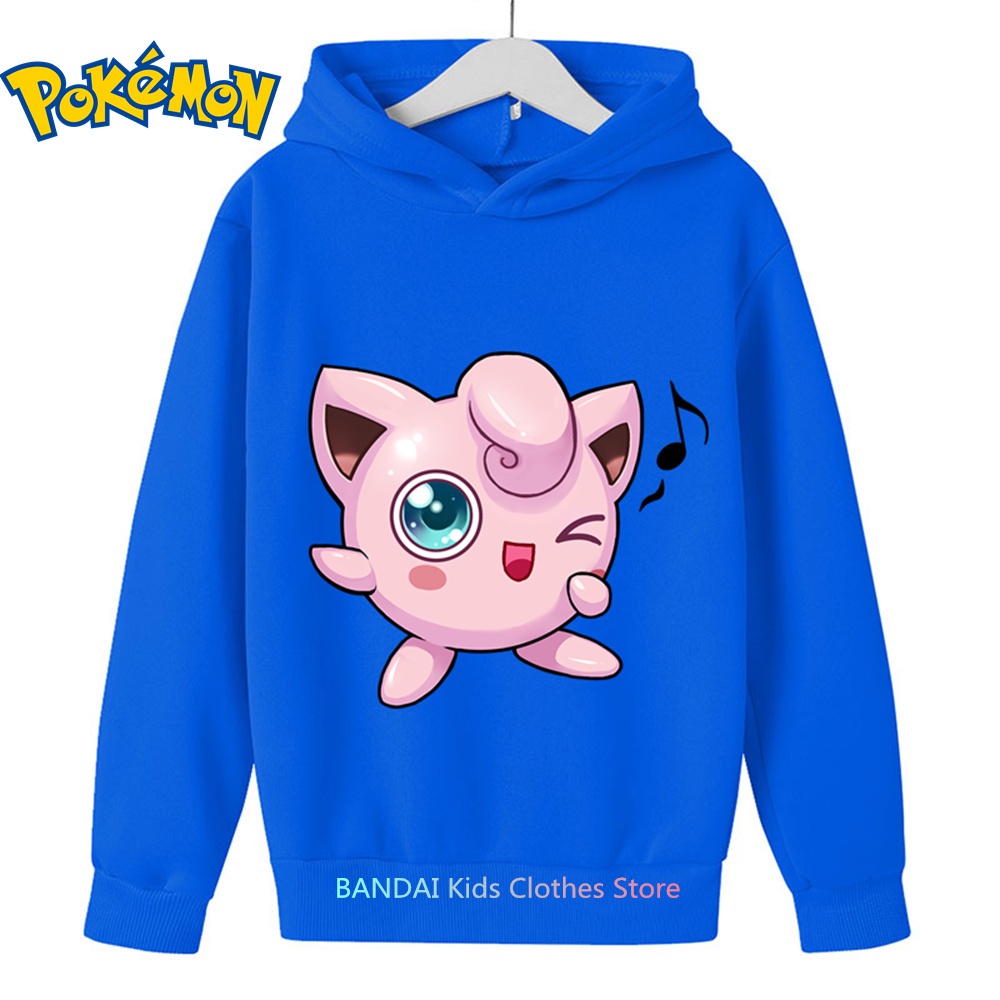 Áo hoodie In Hình pikachu Đáng Yêu Cho Bé 3-12 Tuổi