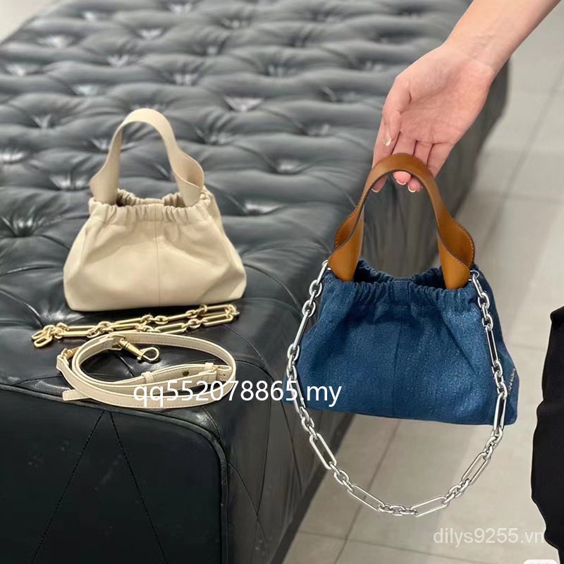 New cnk23 new cnk23 new 10151320 Thời Trang Túi Xách Đeo Vai Hình Đám Mây Mềm Mại Phối Dây Xích Dành Cho Nữ