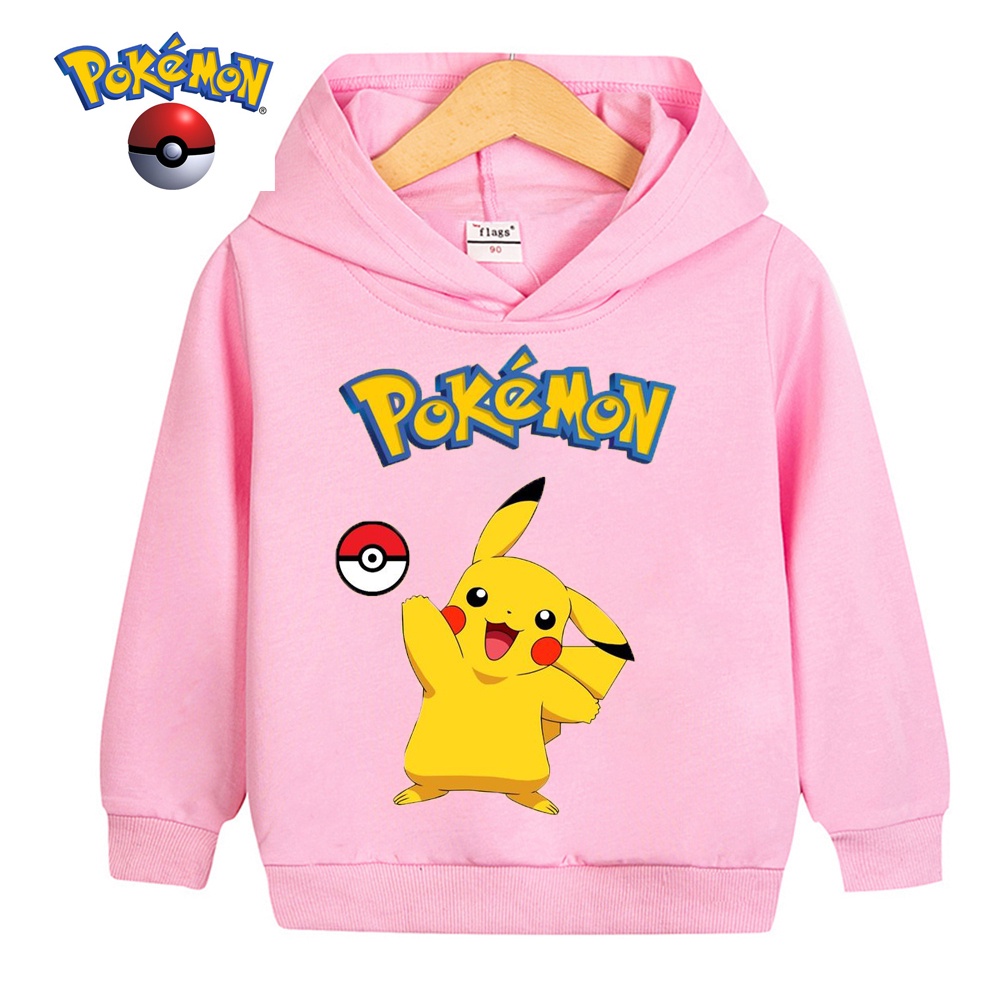 Dễ Thương Áo Hoodie Mỏng In Hình pikachu Đáng Yêu Cho Bé Trai Gái