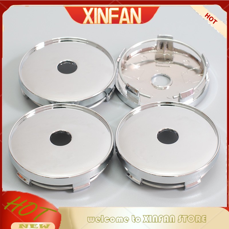 Set 4 Nắp Đậy Trục Bánh Xe Hơi 60mm  56mm / 56.5mm Thay Thế Chuyên Dụng