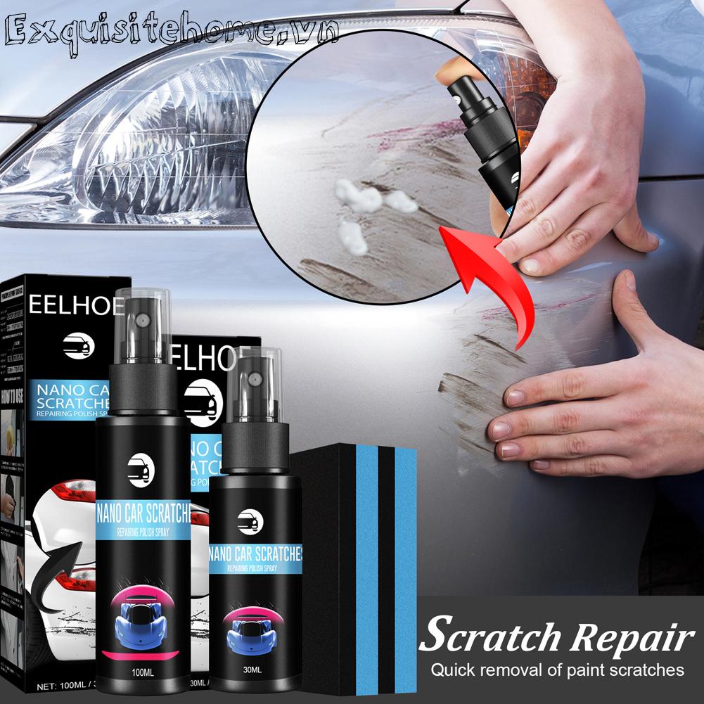 Bộ Chai Xịt Đánh Bóng Vết Trầy Xước Kèm Mút Xốp Chuyên Dụng Cho Xe Hơi