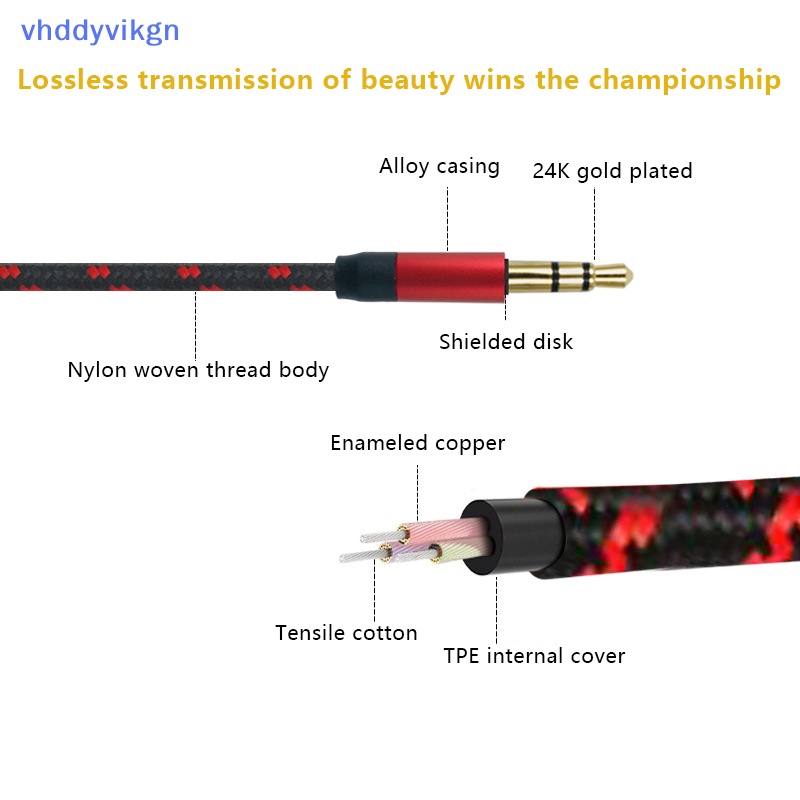Cáp Âm Thanh vhdd aux 3.5mm male Sang male Cho Điện Thoại / Máy Tính