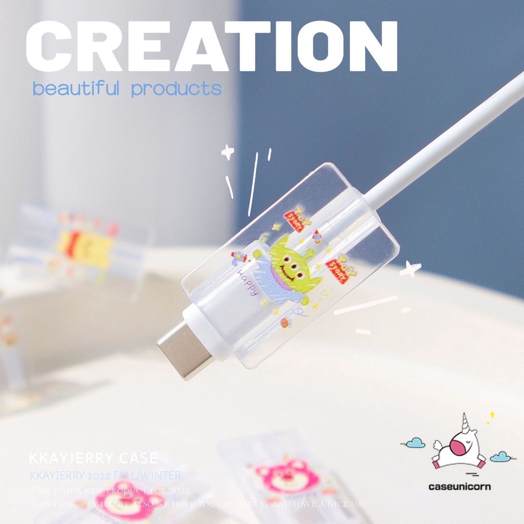 1 Món Đồ Chơi Hoạt Hình disney mickey kuromi kirby puppy lotso Dây Cáp Sạc Điện Thoại Di Động