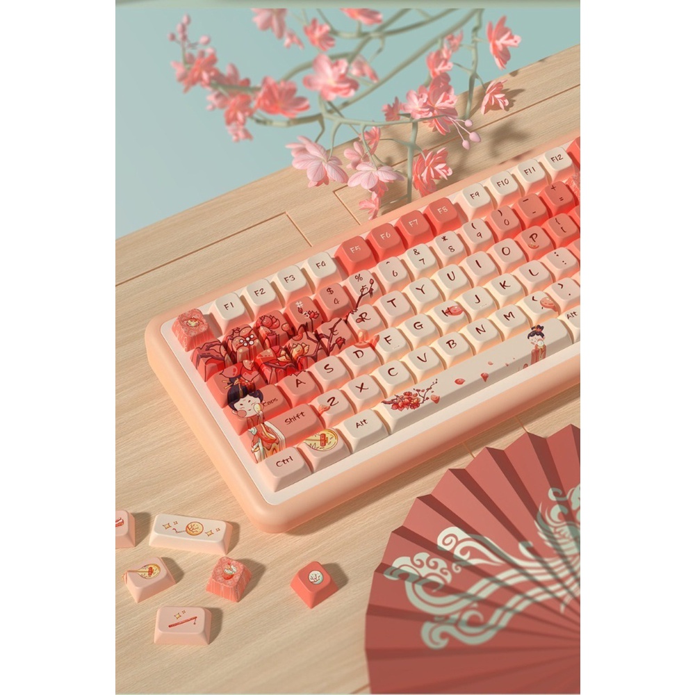 Tang dynasty Bàn Phím Cơ Học 138 / 158 Phím In Chữ Tiếng Anh Dễ Thương