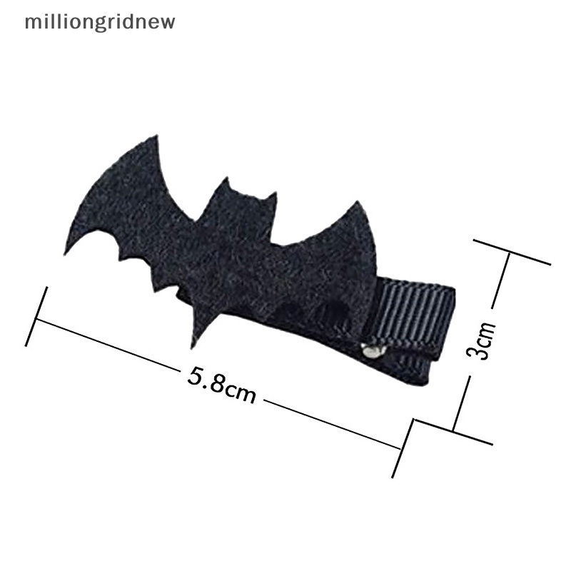 1 Cặp Kẹp Tóc Hình Cánh Dơi Màu Đen Hóa Trang halloween