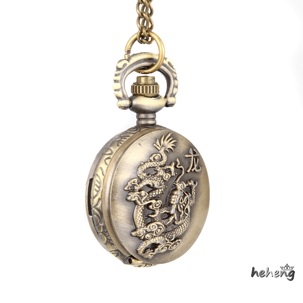 Thời Trang Đồng Hồ Quả Quýt Chạm Khắc Hình Rồng Phong Cách vintage