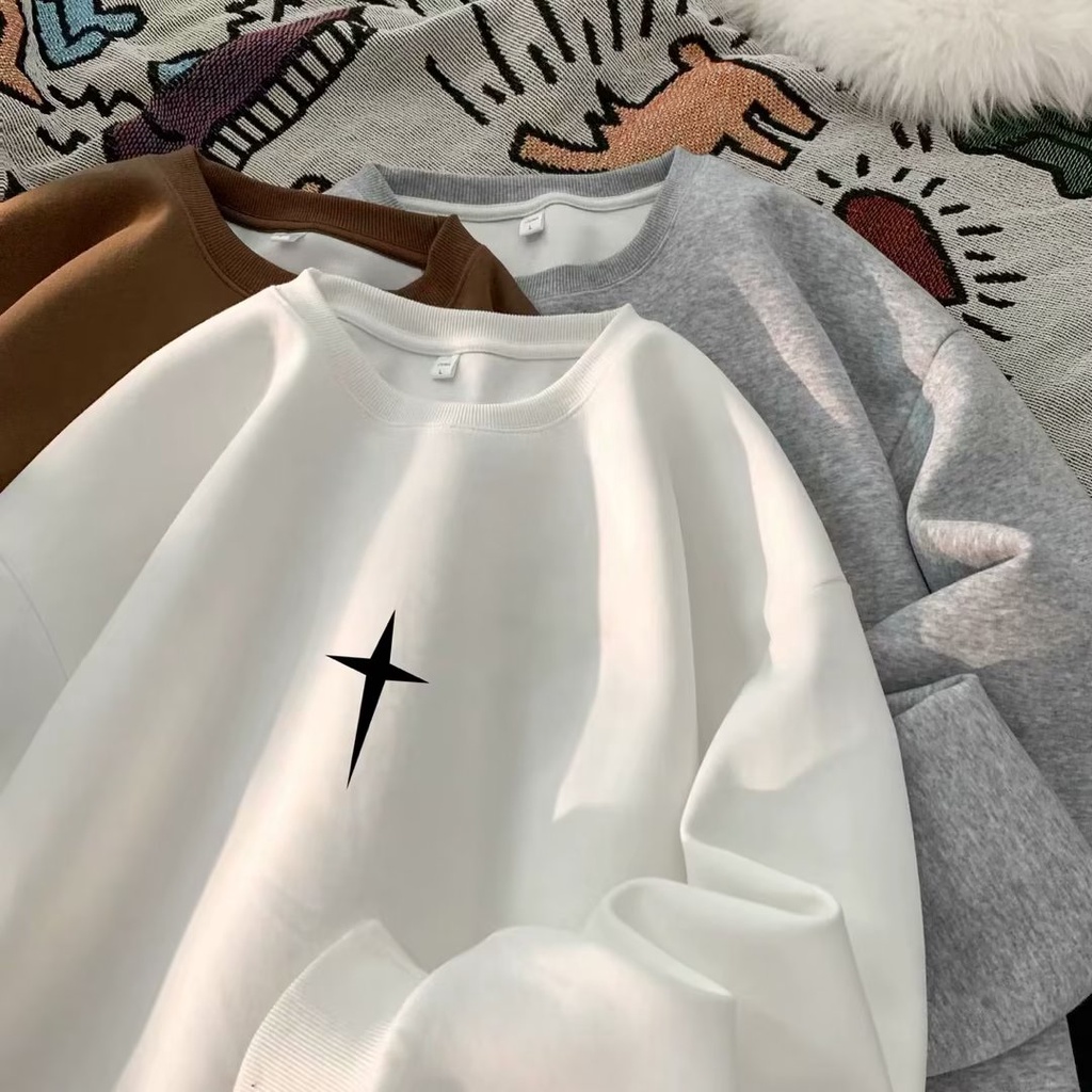 Áo Sweater cotton Nhung Dày Tay Dài Cổ Tròn In Họa Tiết Màu Xanh Lá Đậm Thời Trang Hàn Quốc Dành Cho Cặp Đôi m-5xl