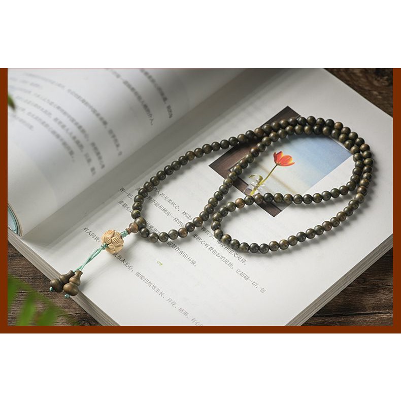 Chuỗi 108 Hạt Gỗ Đàn Hương 6mm 8mm Dùng Làm Vòng Đeo Tay