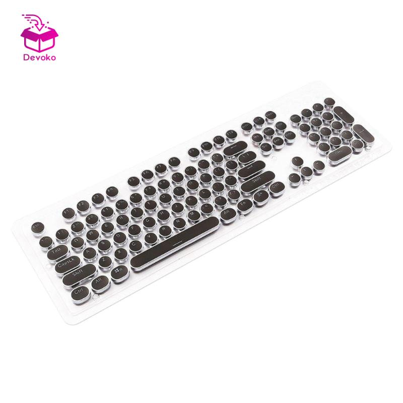 Bộ Bàn Phím Tròn - pbt 108 Phím Cơ Trong Mờ