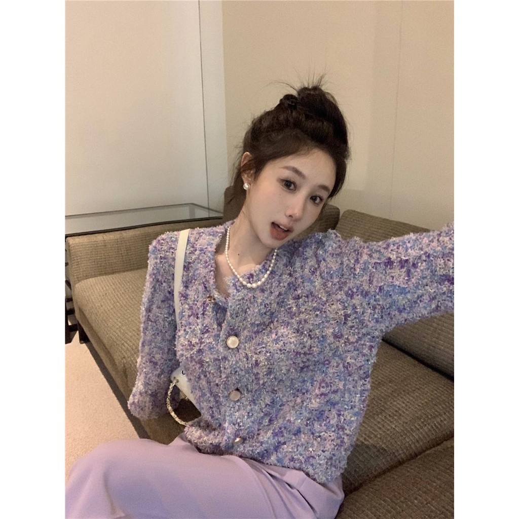 Áo Khoác cardigan Dệt Kim Tay Dài Dáng Rộng Thời Trang Thu Đông 3n