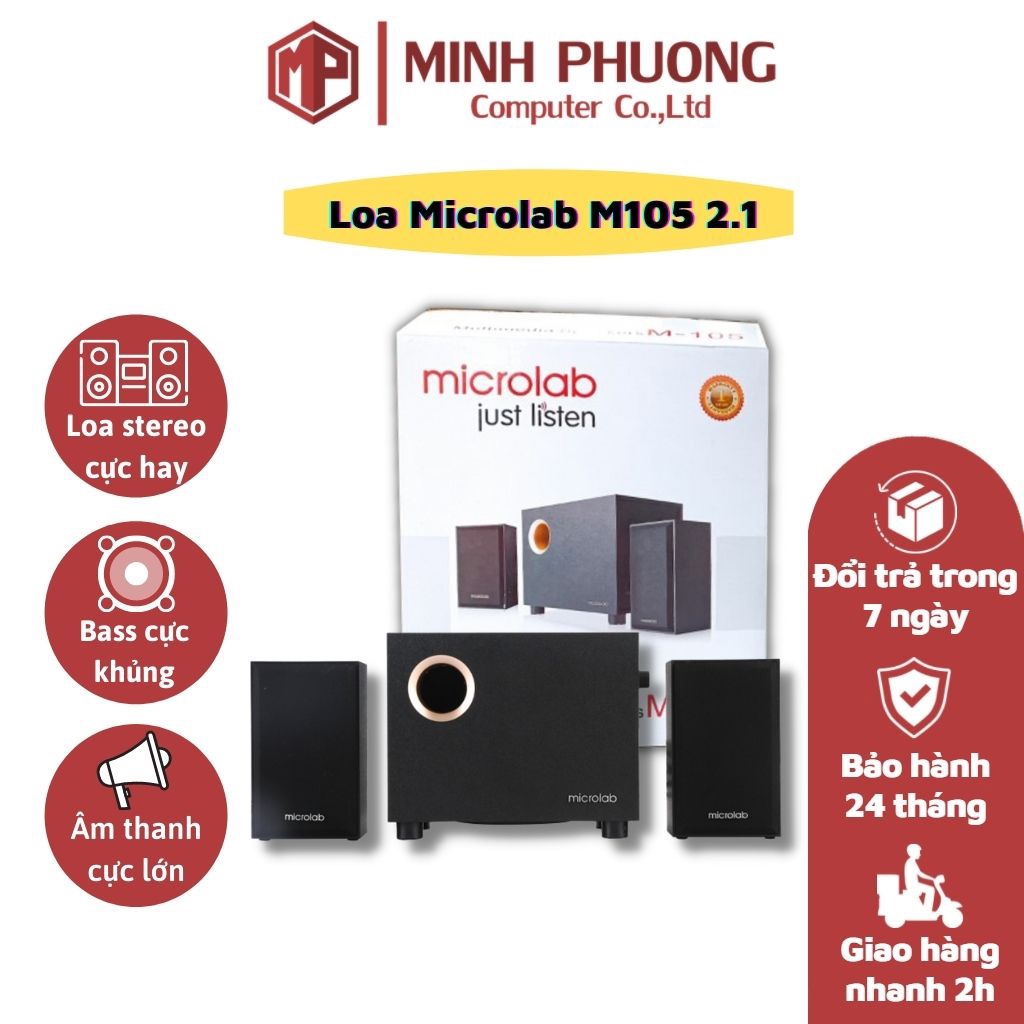Loa Máy Tính Microlab X2 2.1 - M106BT - M105 Hàng Nhập Khẩu