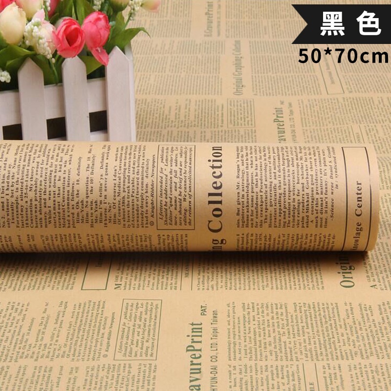 Tờ Giấy Gói Hoa Kcraft in Chữ, I Love You Giấy Họa Tiết Gói Hoa Quà Không Thấm Nước bọc quà khổ 50*70cm