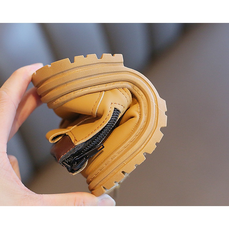 Giày Bốt martin gl2023 Đế Mềm Có Khóa Kéo Thời Trang Xuân Thu Cho Bé