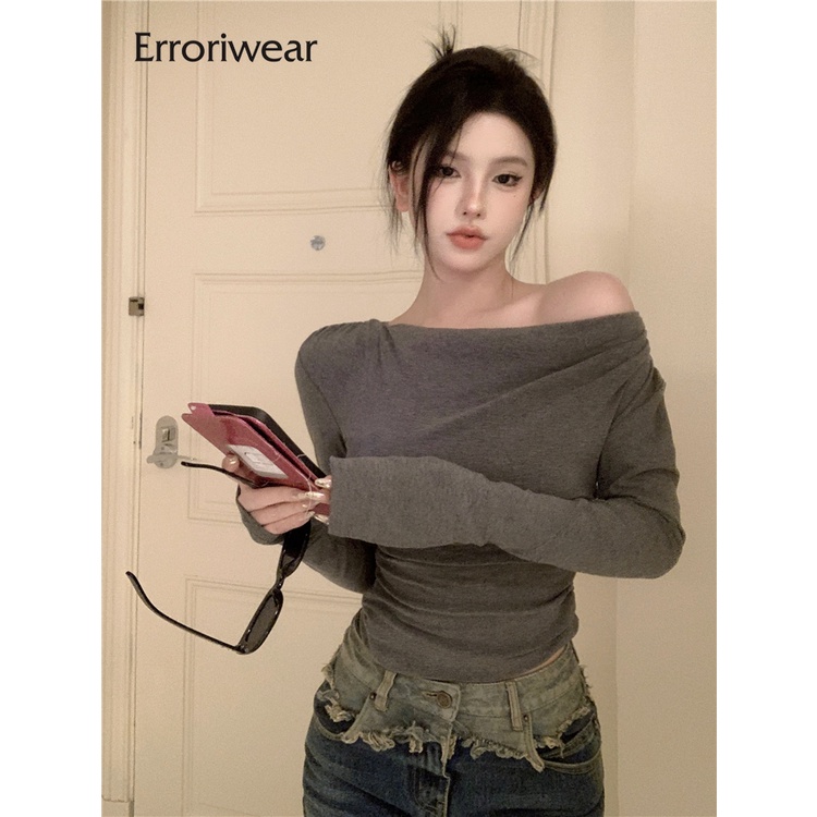 Áo Thun Lệch Vai Dáng Ôm Thời Trang Dành Cho Nữ 2023