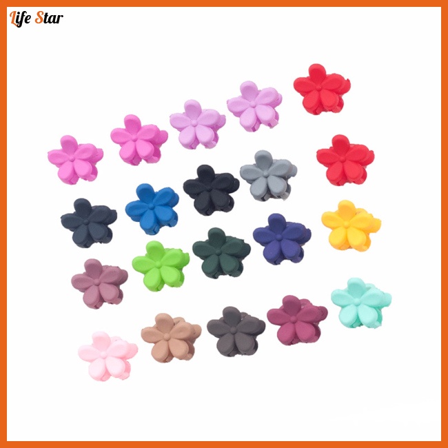 Kẹp Tóc Màu Trơn Chống Trượt Hình Hoa Hoạt Hình Dễ Sử Dụng