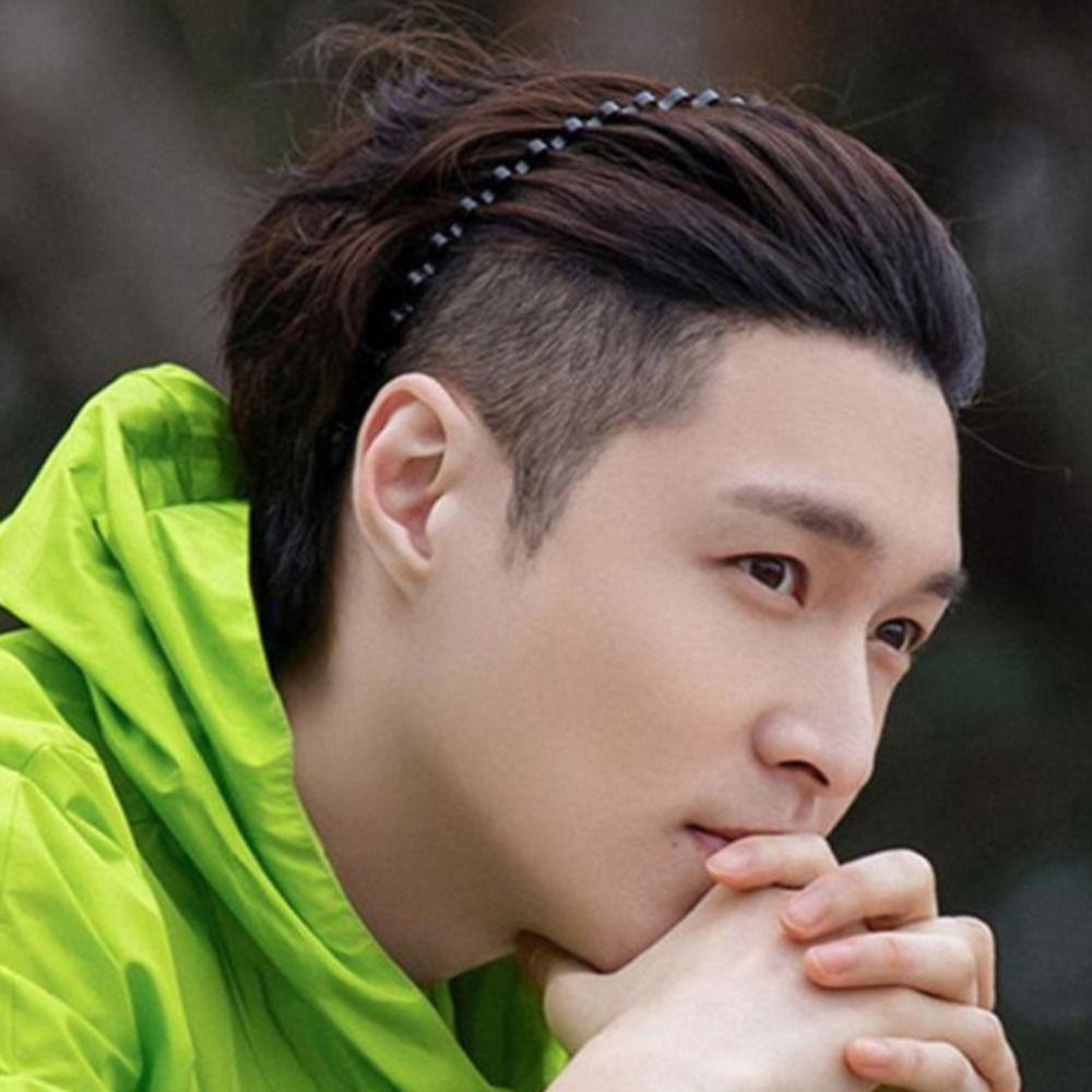 2 Băng Đô Cài Tóc Bằng Kim Loại Mỏng Hai Lớp Hình Gợn Sóng Phong Cách Hàn Quốc Thời Trang Cho Nam