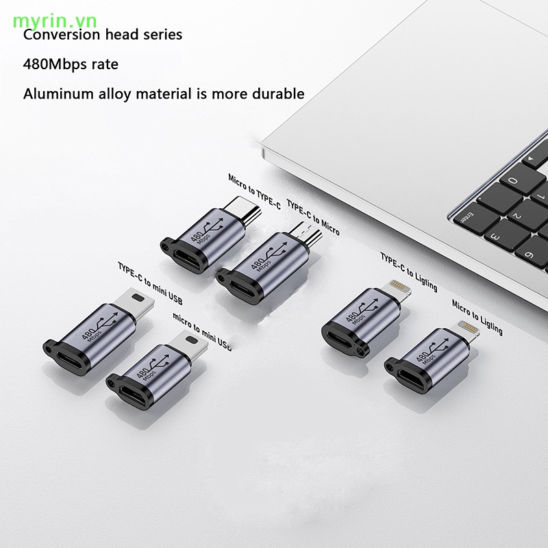 1 Đầu Chuyển Đổi Từ Giác Cắm type-c Sang Cổng micro usb Cho Điện Thoại / Máy Tính Bảng / Máy Tính Bảng