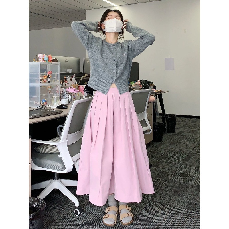 Bộ Áo Khoác cardigan Dệt Kim + Chân Váy Lưng Cao Phong Cách Hàn Quốc Thời Trang Xuân Thu Mới Cho Nữ