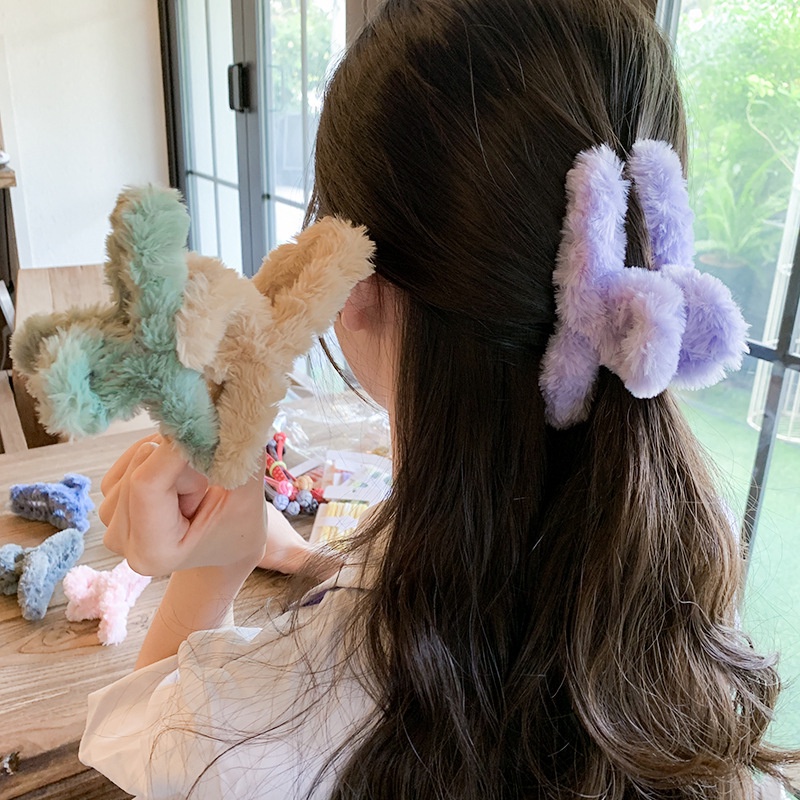 Kẹp Tóc Hình Cá Mập 2023 Bằng Lông Nhung Cao Cấp Thời Trang Thu Đông Dành Cho Bạn Nữ