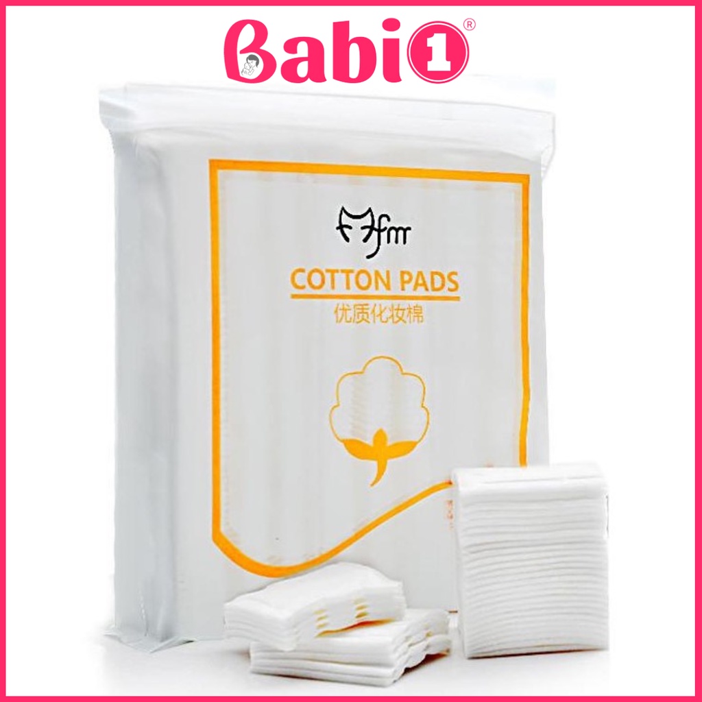 Bông tẩy trang 222 miếng lameila cotton pads 3 lớp sợi tự nhiên mềm mịn thấm hút tốt nội địa trung chính hãng Babi1