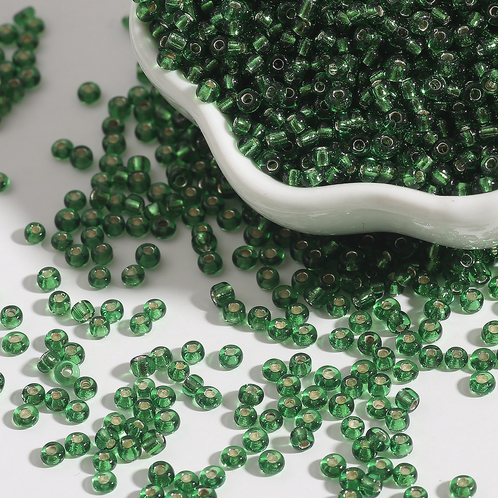 Set 500 / 250 Hạt Thủy Tinh Nhiều Màu 2mm / 3mm Làm Trang Sức Thủ Công diy