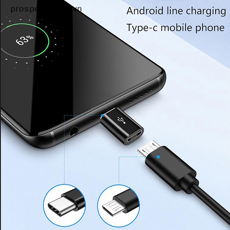 [prosperityus1] Đầu Chuyển Đổi Từ Cổng type c Sang micro usb Cho samsung xiaomi huawei