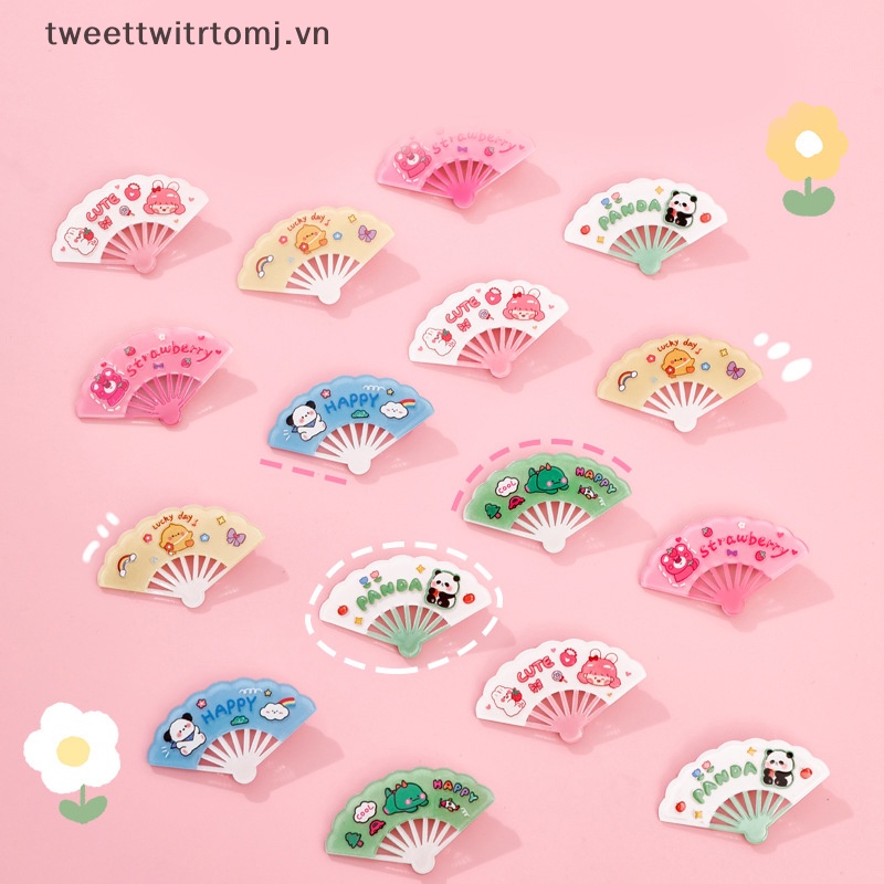 Tomj Kẹp Tóc Nhỏ Hình Quạt Hoạt Hình Dễ Thương Trang Trí Mái Hiên Kiểu Mới Làm Quà Tặng Cho Bé Gái vn