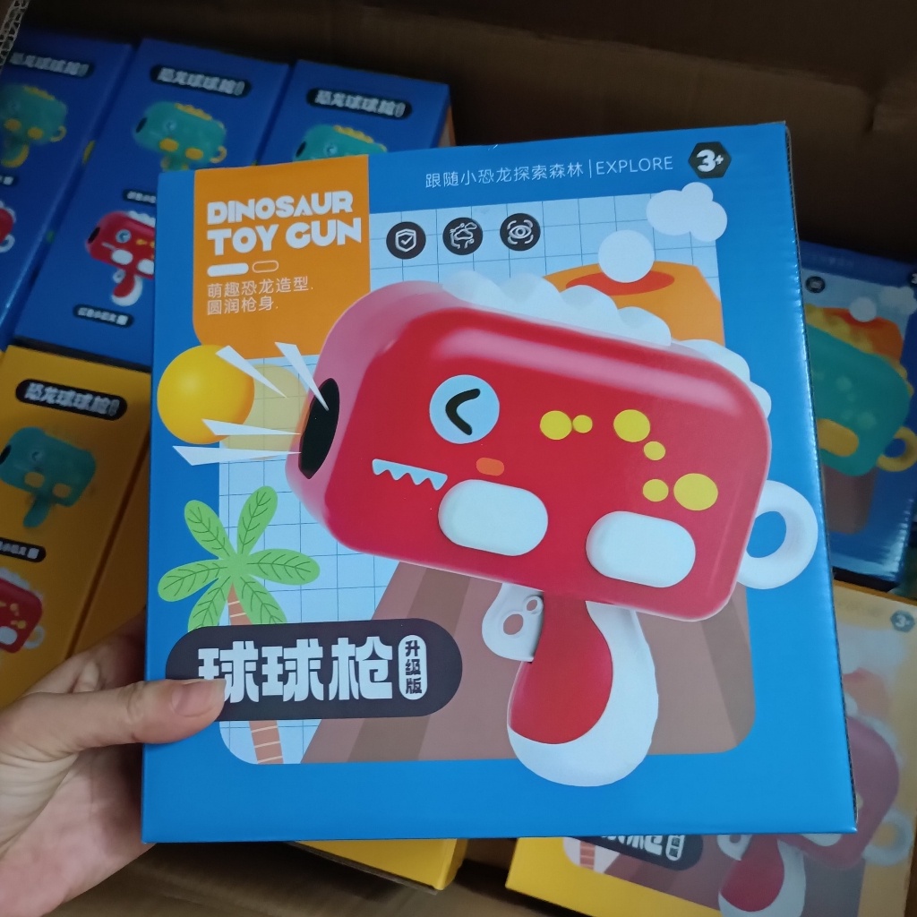 Súng bắn bóng dính, súng bắn bóng hình khủng long, Ném bóng dính cho bé yêu