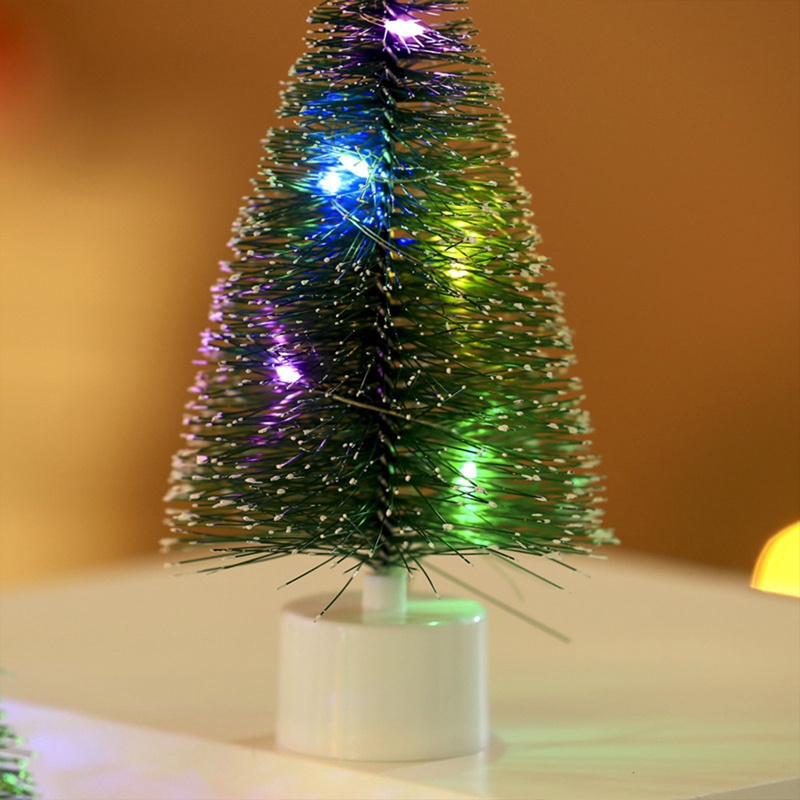 Cây Thông Noel mini Có Đèn led Phát Sáng Để Bàn Trang Trí Giáng Sinh