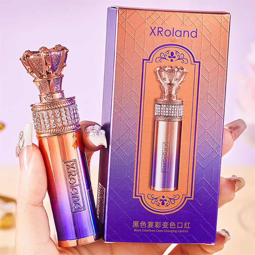 Xroland Black Feast Son môi đổi màu không dễ phai màu chống dính Cup Son dưỡng môi Đế ấm đổi màu Son môi bluey1
