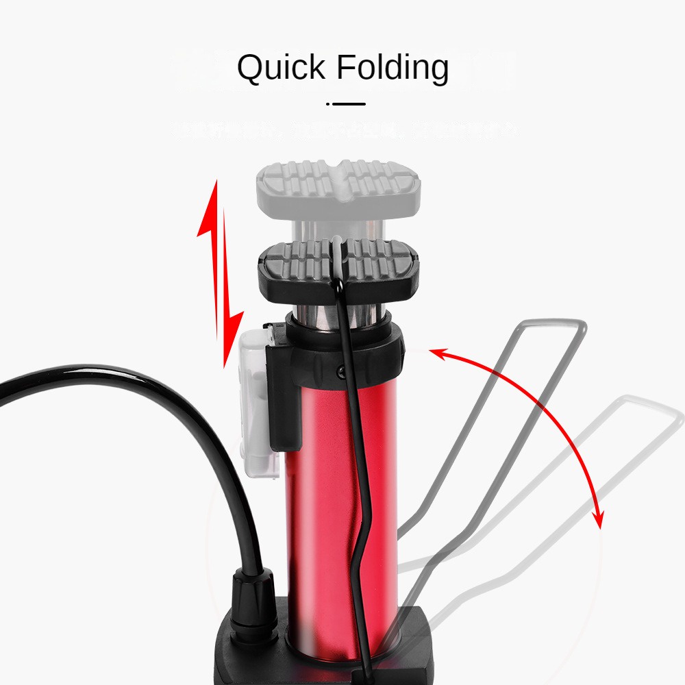 Bước lên máy bơm cao áp Mini Xe đạp di động Xe đạp điện Máy bơm hơi xe máy Máy bơm chân mới đa chức năng