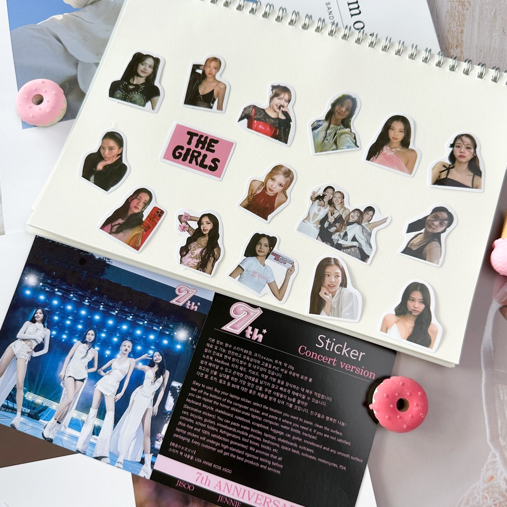 Bộ 89 Miếng Dán Trang Trí Sổ Tay Hình lisa jisoo bp Nhóm blackpink