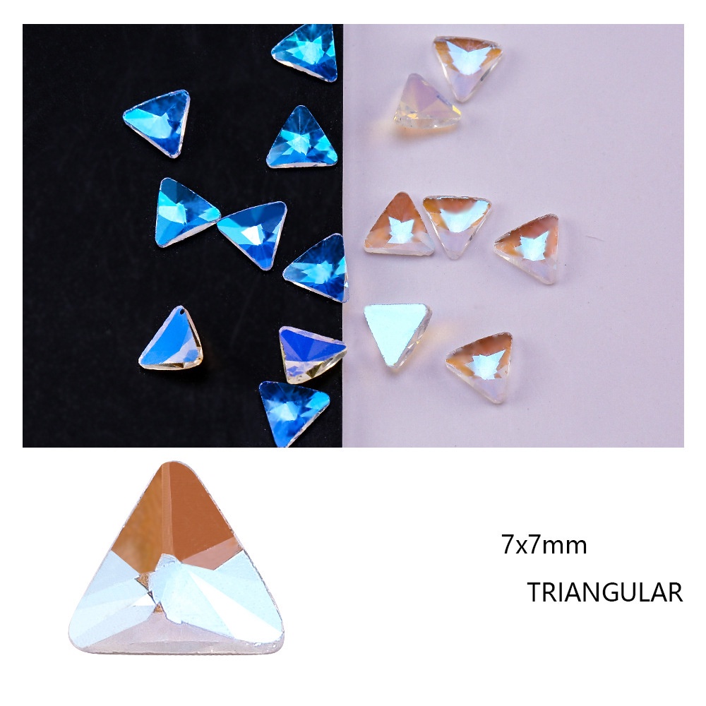 1 Hộp Đá Pha Lê Trong Suốt Hình Hoa Tuyết / Trái Tim / Bướm Trang Trí Móng Tay Nghệ Thuật diy