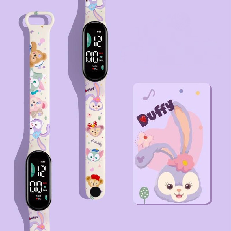 Sanrio Kuromi Phim Hoạt Hình Đồng Hồ Điện Tử Trường Tiểu Học Dễ Thương Trẻ Em Hoạt Hình In Hình LED Đồng Hồ Thể Thao