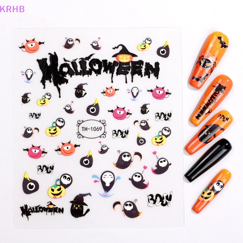 Hình Dán Móng Tay 3d Tự Dính krhb Chủ Đề halloween Độc Đáo