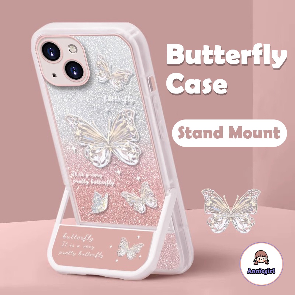Ốp Điện Thoại silicone Mềm Trong Suốt In Hình Bướm Cho iphone 11 14 pro max 13 pro max 12 x xs xs max xr 7 8 plus