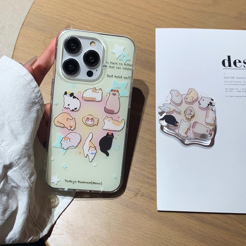 Vỏ Bao Da Điện Thoại Cứng In Hình Mèo Cho iphone 11 12 12pro 12promax 13 13pro 13promax 14 14pro 14promax Ốp