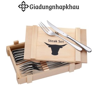 Bộ dao dĩa wmf steak set 12 món, hộp gỗ sang trọng, nhập đức, giadungnhapkhau19