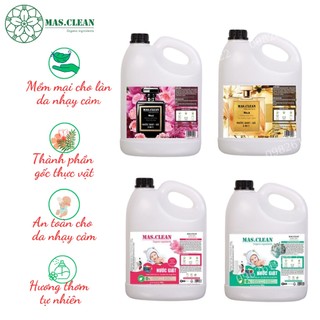 Nước giặt hữu cơ Mas.Clean - Nguồn gốc thực vật, An toàn cho da, hương thơm dịu nhẹ - can 3.8 lít