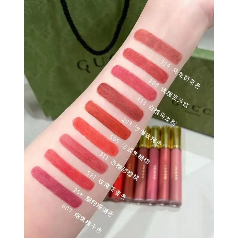 Son Kem Lì Hiệu gucci 6.5g Với 9 Kiểu Màu Tùy Chọn