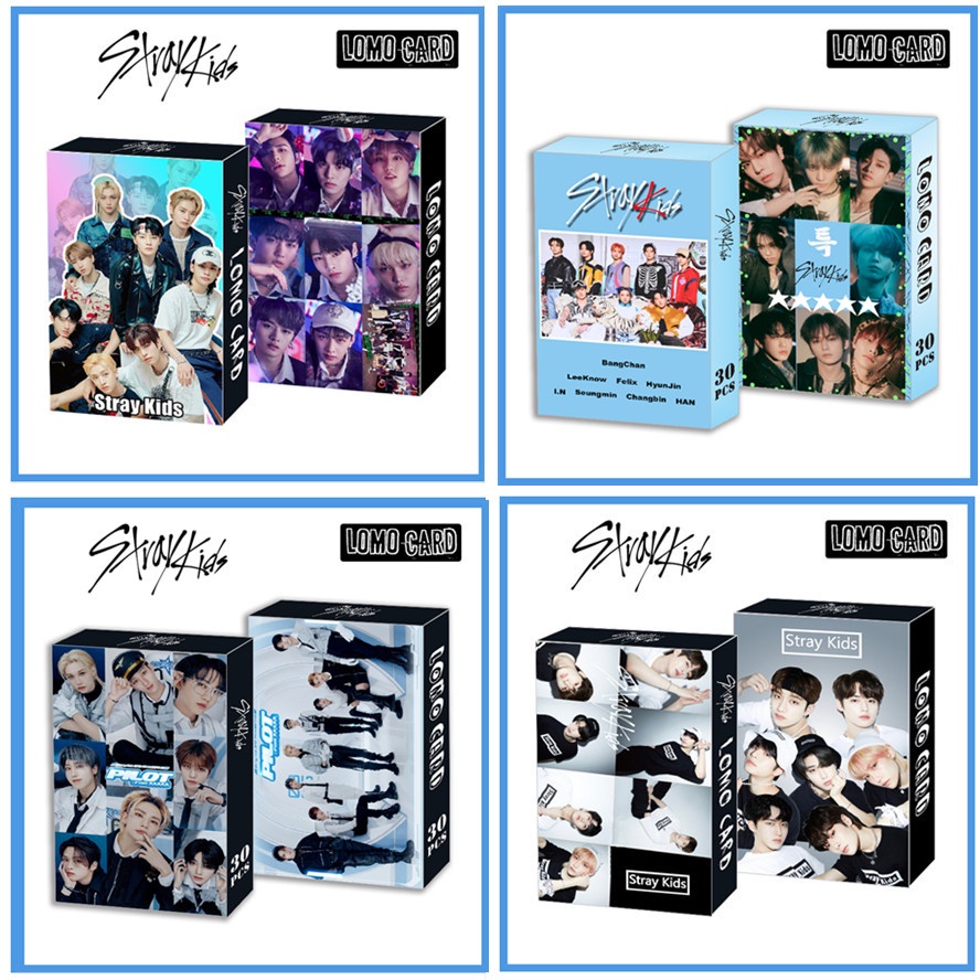 Hộp 30 Tấm Ảnh lomo Card felix i.n seungmin leeknow bangchan kpop straykids