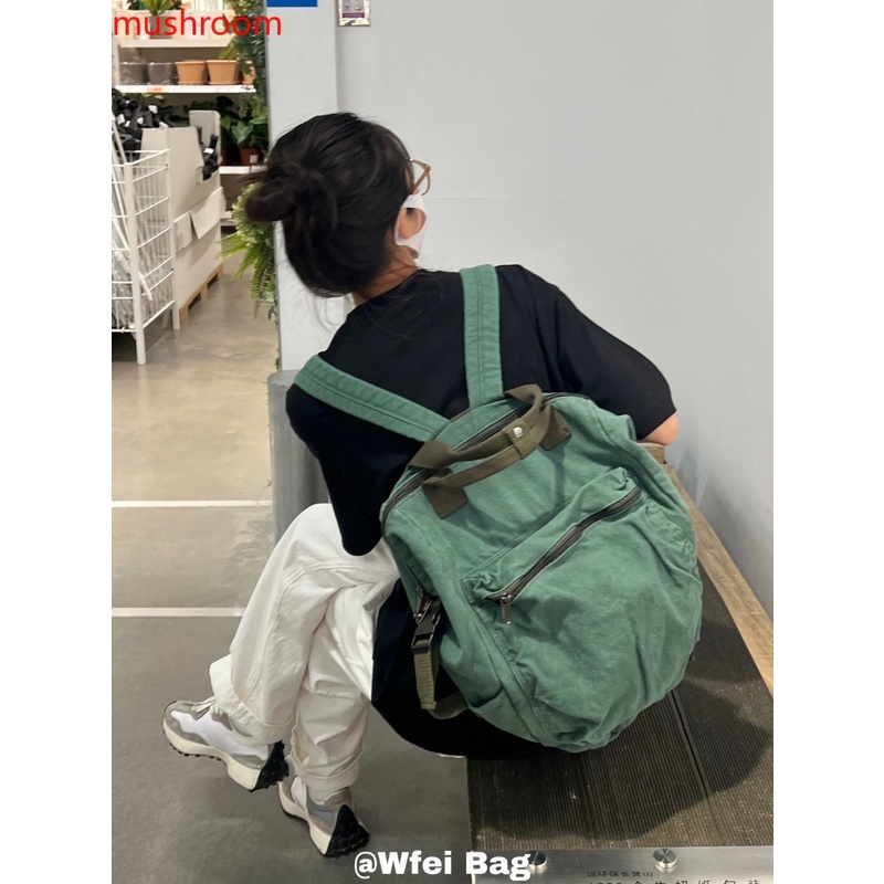 Wfei Ba Lô Vải canvas Phong Cách harajuku Nhật Bản Cổ Điển Giải Trí Cho Nam