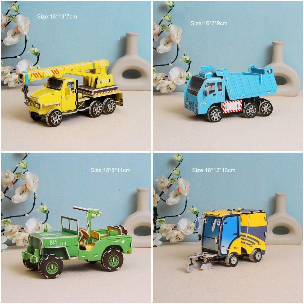 Bộ Đồ Chơi Lắp Ráp Mô Hình Xe Tải 3d Bằng Giấy diy Thẻ Giấy