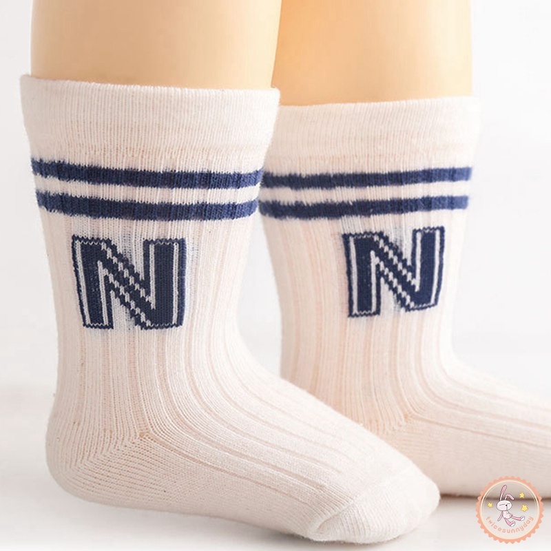 Vớ Cotton Cổ Cao Màu Trơn Dễ Thương Cho Bé