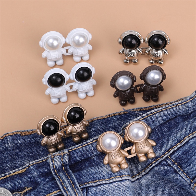 Kẹp Kim Loại / Kẹp Quần Áo / Váy / Thắt Lưng Không Cần Khâu Hình Phi Hành Gia Hoạt Hình Có Thể Điều Chỉnh Được