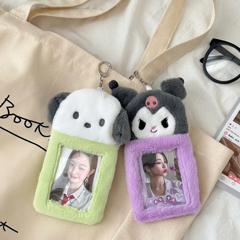 Túi Đựng Thẻ id Bằng Vải Bông Họa Tiết sanrio kuromi Hoạt Hình Dễ Thương